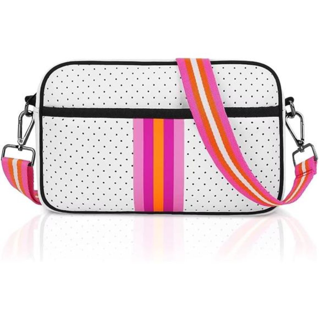 Neoprene Bag Neoprene Crossbody Bag Crossbody Bags White Perforated Neoprene Bag Neoprene Crossbody Bag Crossbody Bags White Perforated